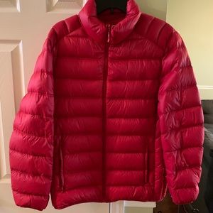 Goose down red jacket size M